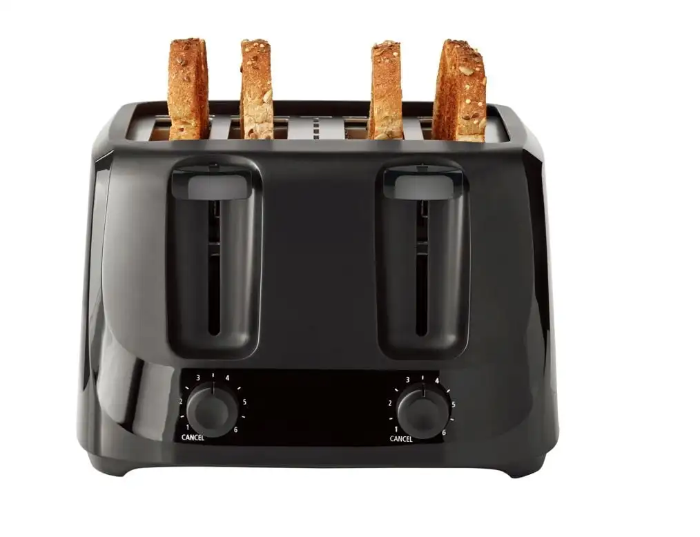 

Toaster Black with 6 Shade Settings and Removable Crumb Tray