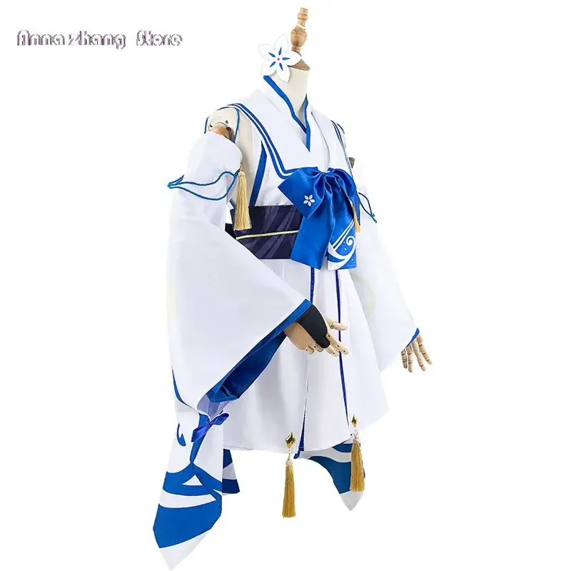 Синий архивный костюм Waraku Chise кимоно для косплея аниме и игровая выставка Coser