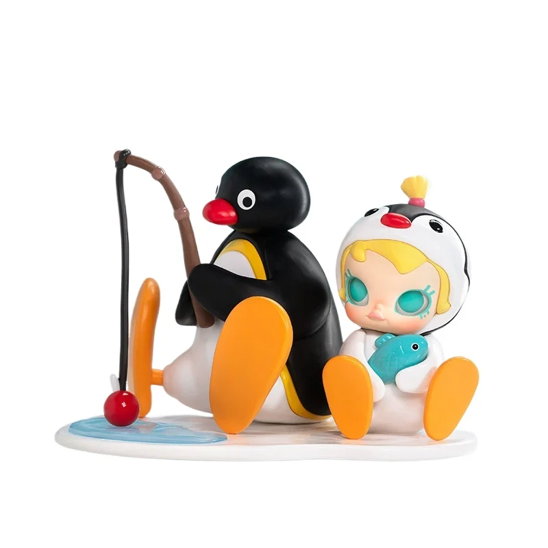POPMART Baby Molly × PINGU Fishing Time Series: Коллекционные фигурки на подвесной карточке для декора комнаты, подарки на детские праздники (art.: 3920d8baeccac) - 3920d8baeccac