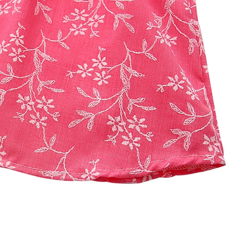 Повседневное летнее хлопковое платье Juba с цветочным принтом для девочек без