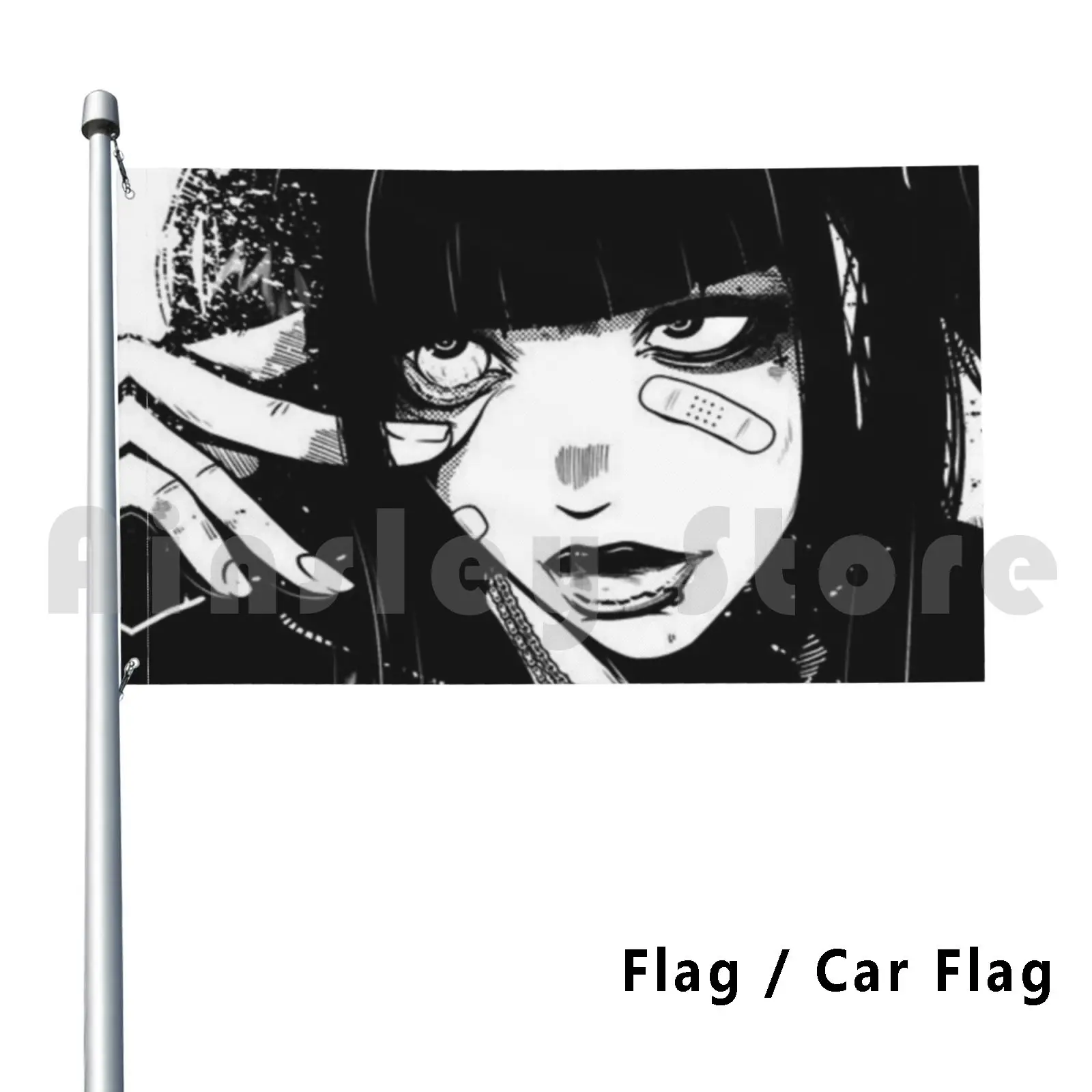 

Manga Girl Eyes Outdoor Decor Flag Car Flag Junji Ito Horror Manga Aesthetic Goth Gothic Pastel Halloween Anime Girls Eyes