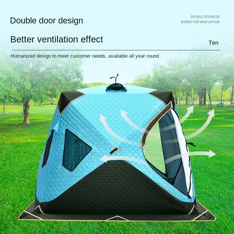 YOUSKY супер утолщенная четырехслойная зимняя рыболовная палатка для