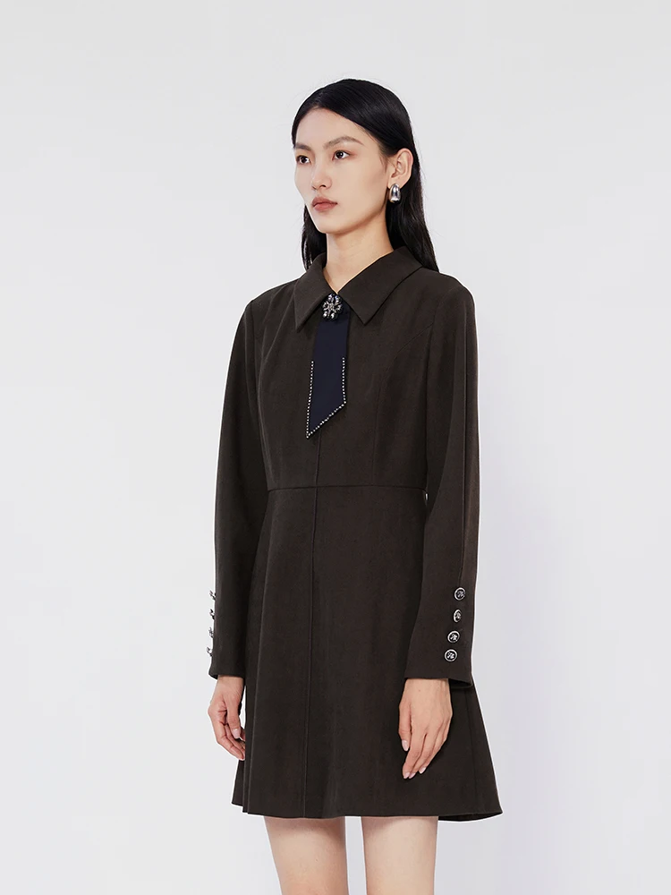 Piaolei французские рубашки платье весна 2024 новая женская одежда воротник-поло