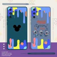 disney mickey mouse stitch for huawei p 50 40 30 20 smart 2021 2019 lite pro plus liquid rope silicone soft phone case cover