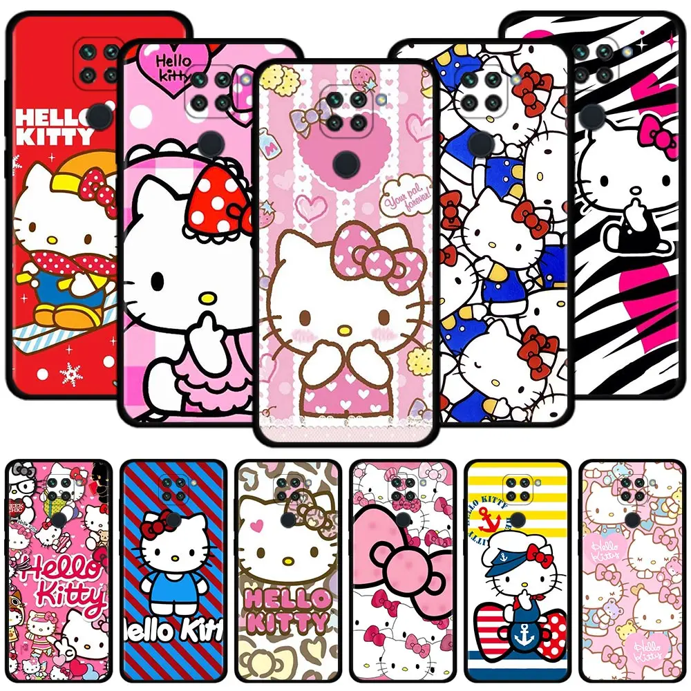 

Phone Case For Xiaomi Redmi Note 9s 11 10 8 Pro Cover 11T 9t 8t 8 7 for Redmi k40 10 9 9a 9c 8 Funda Hot Hello Kitty Cartoon