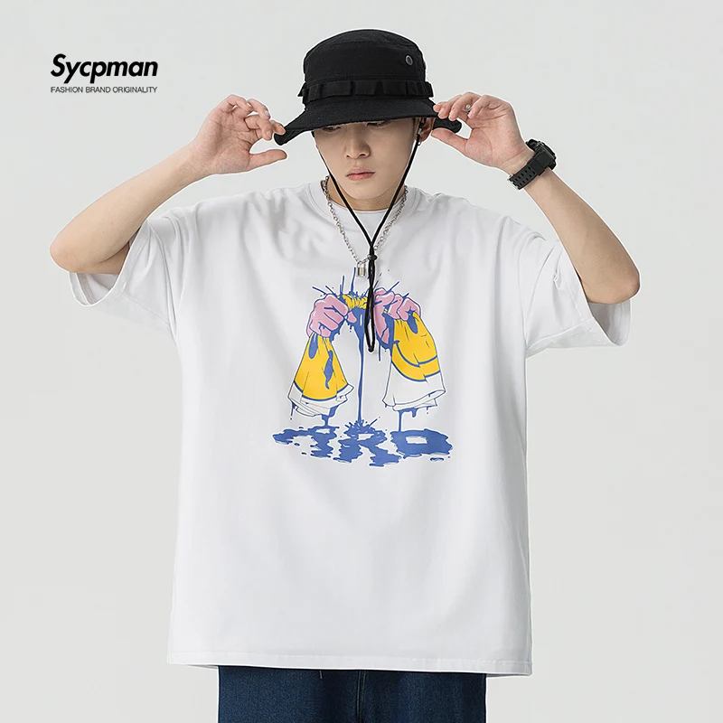 

Весенняя брендовая модная свободная одежда Ins художественный Джокер тонкая футболка трендовые повседневные топы