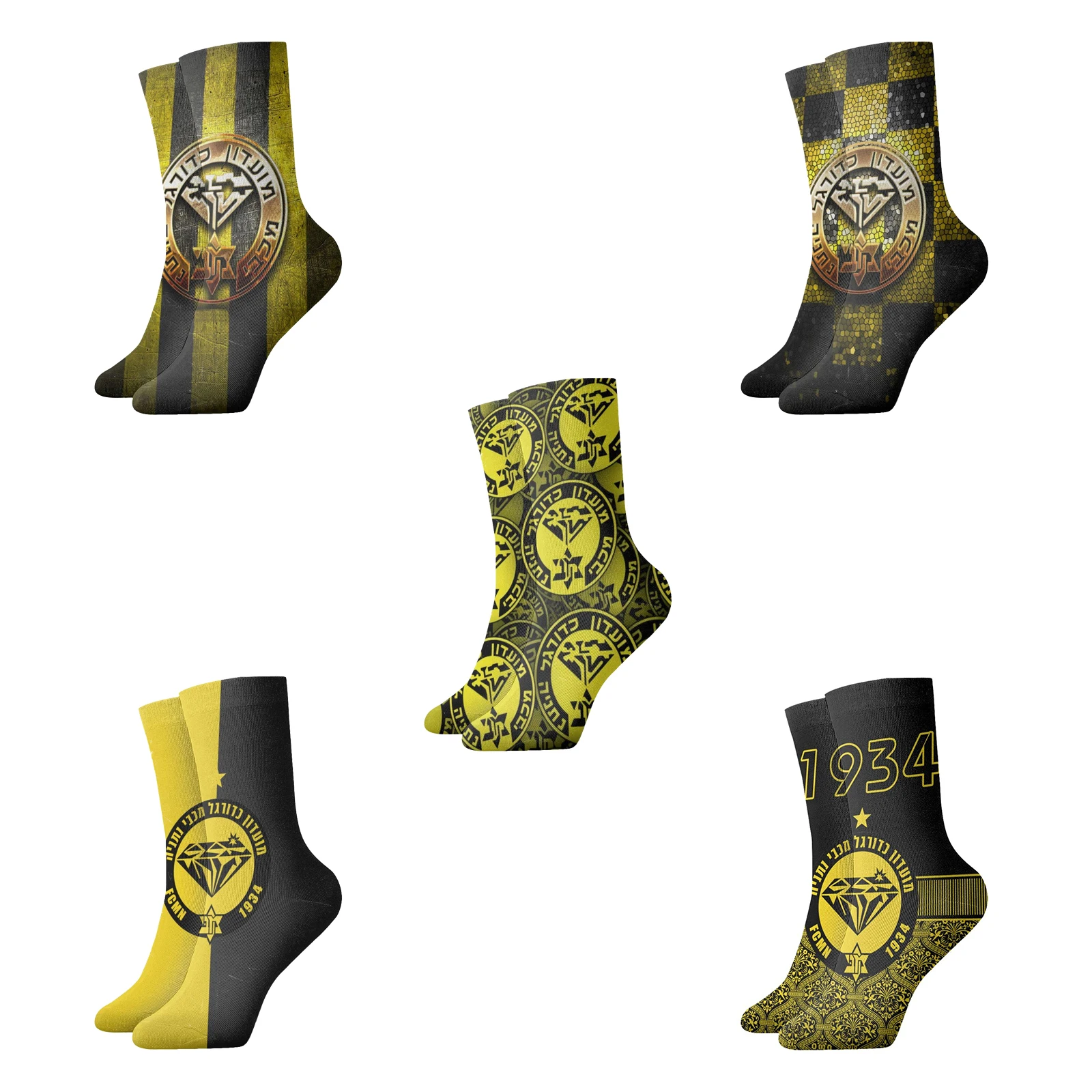 

Israel Maccabi Netanya Fc Athletic Winter Socks Moisture Wicking Heavy Cushion Cozy Crew Socks Running Socks for Men and Women