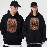 japanese anime attack on titan eren yeager portrait graphic print hoodie couple fashion clothes men women oversized sweatshirt
