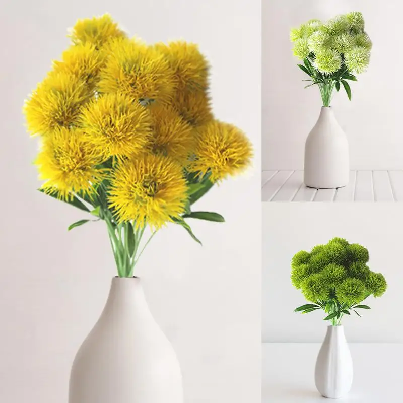 

Artificial Dandelion Flowers High Quality Material Harmless UV Resistant Artificial Dandelion For Home Kitchen Office Indoor
