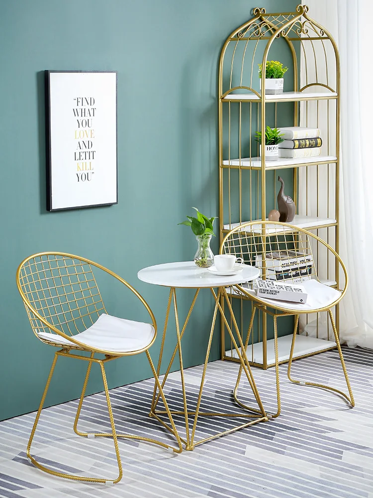 

FQ Nordic Light Luxury Balcony Small Table and Chair Combination