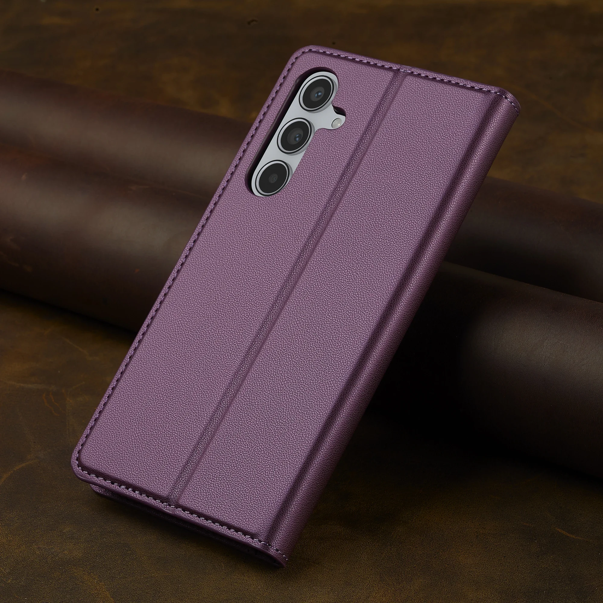 Ультратонкий кожаный чехол-книжка для Samsung Galaxy A15 A35 A55 A14 A34 A54 A52 5G S24 S23 Ultra S22 S21 Plus S20