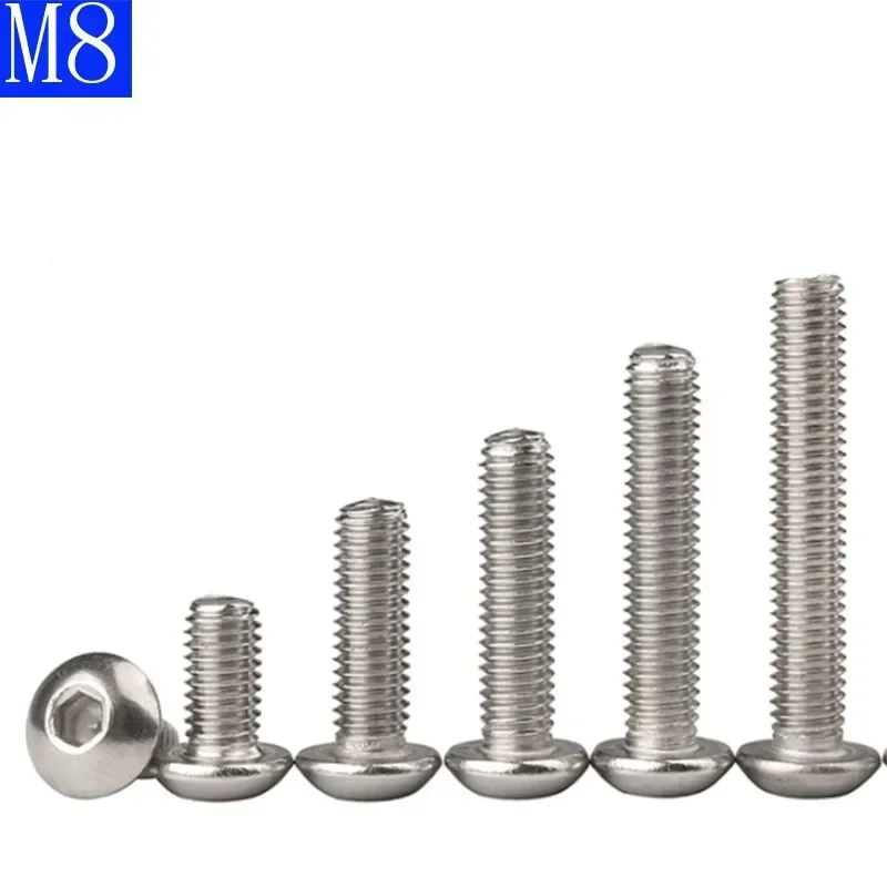 M8 8 мм - 1 25 Метрические винты с шестигранной головкой из нержавеющей стали 304 болт