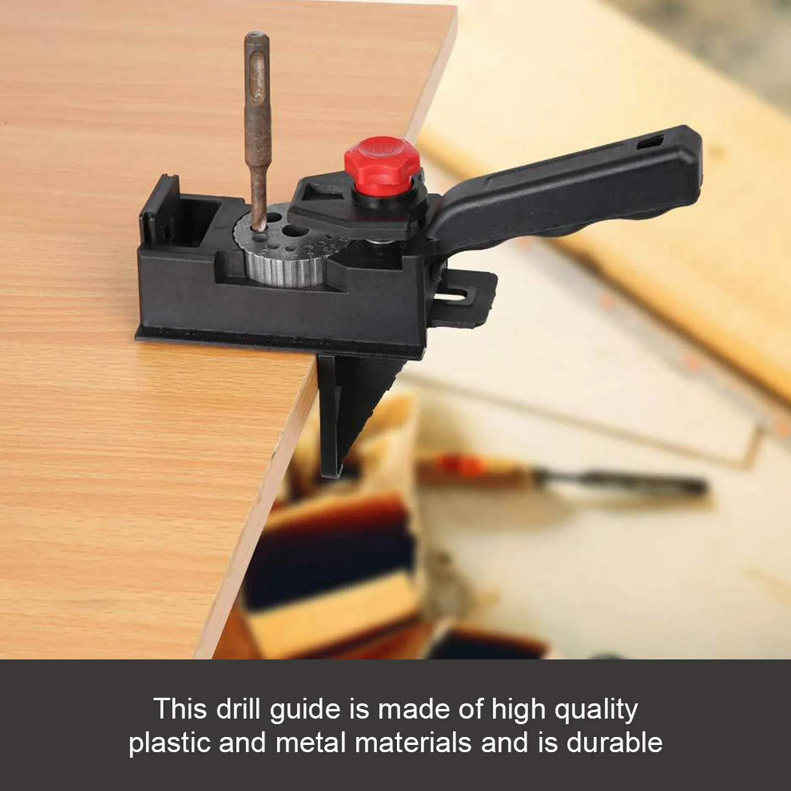 

3 Drill Bit Pocket Jig Pocket Hole Jig System Kit -Including Punch Locator 3 Threaded Rods With 3 Stop Rings - 30 Wooden Plugs