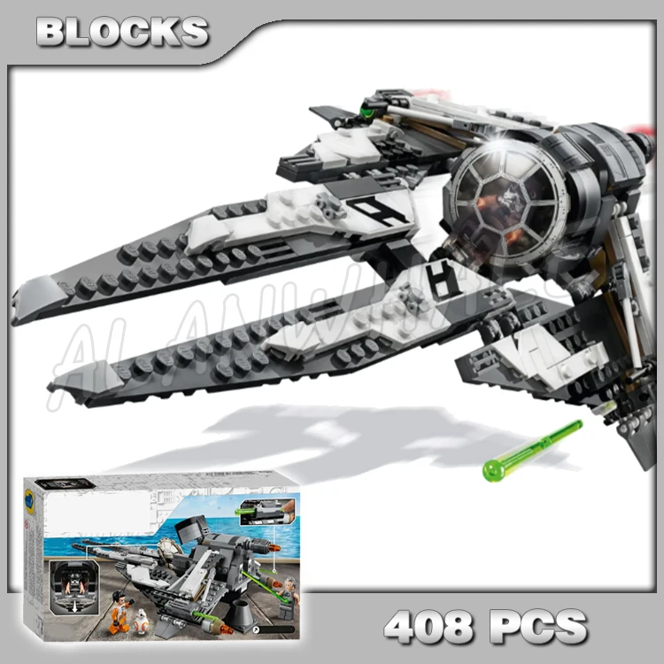 

408 шт. звезда черный Ace TIE перехватчик сопротивление звезда корабль BB-8 droid 11421 строительные блоки игрушки совместимы с моделью