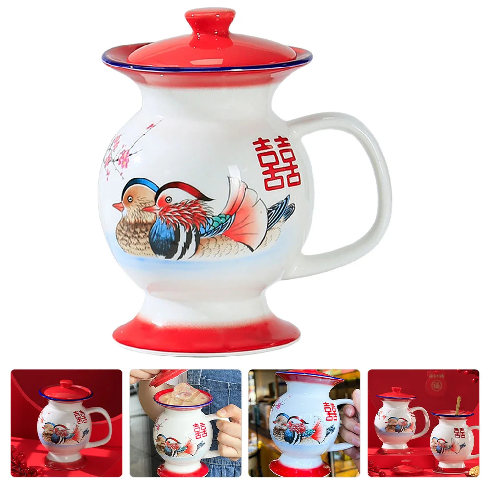 

Mug Cup Coffee Tea Mugs Water Chinese Ceramic Office Glasses The Cups Spittoon Pot Drink Shaped Gift Prank Chamberstyle Enamel
