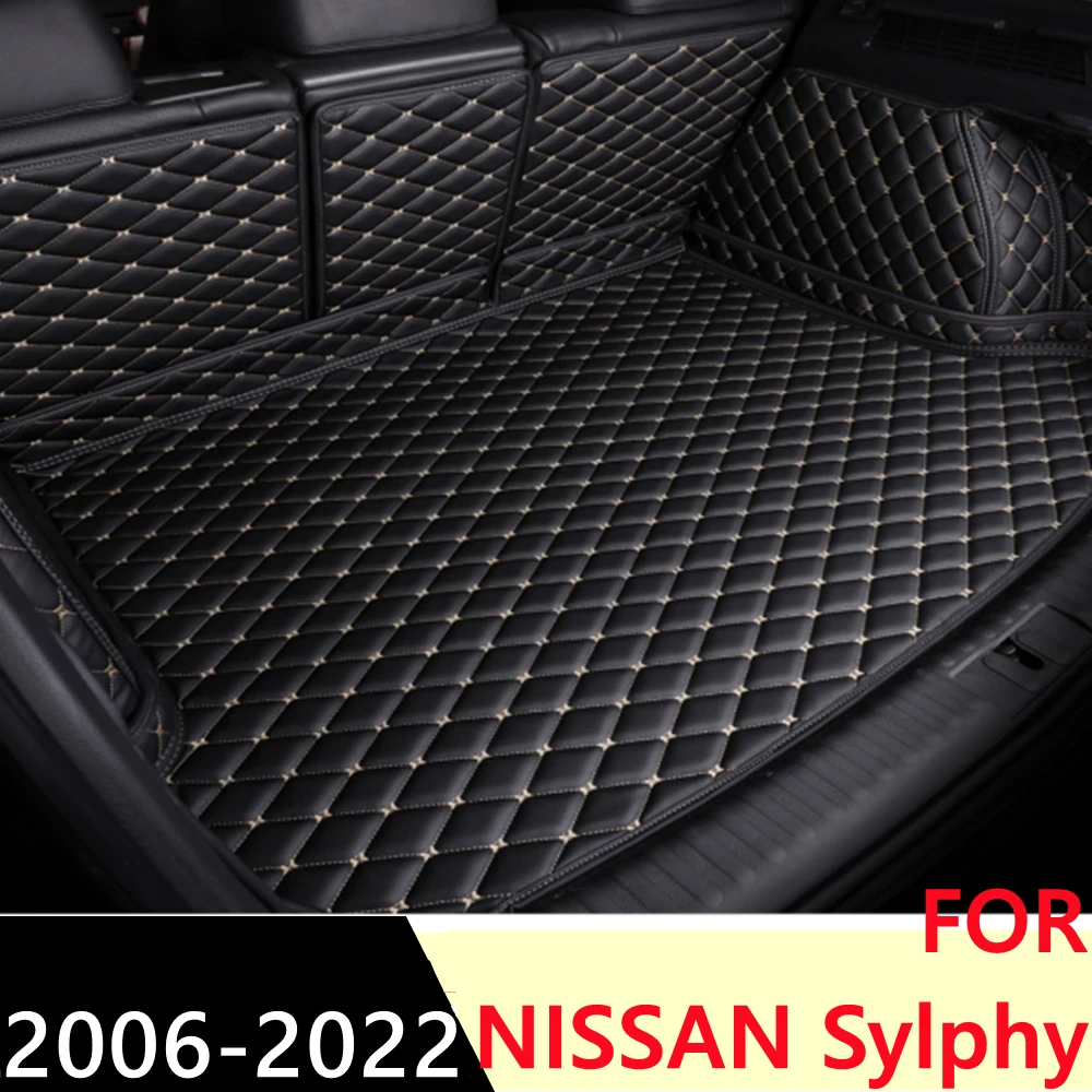 

Коврик для багажника автомобиля для NISSAN Sylphy 2006-2022, для любой погоды, XPE, под заказ, задний грузовой коврик, подкладка для багажника, автозапча...