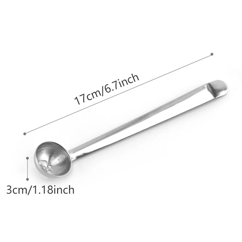 

1 шт., ложка из нержавеющей стали с отверстием для слива
