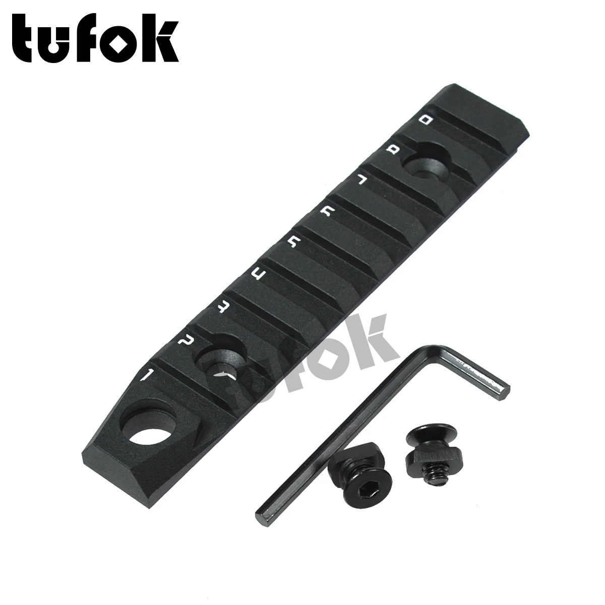 

Tufok тактическая Фотографическая винтовка с 9 слотами, алюминиевые рельсовые секции, рельсовое крепление, крепление для прицела, система Mlok, ...