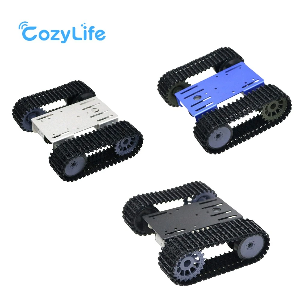 

Brand New TP101 Metal Smart Crawler Robot Tank Chassis Kit With 33GB-520 12V DC Motor Aluminum Alloy Panel DIY For Arduino Toy