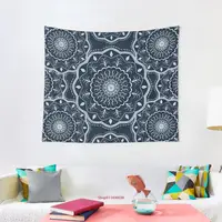 Black White Blue Mandala tapestry Bohemian Style Wall Carpets Decor 2021 for Dorm bedroom Astrology Divination Art Wall Hanging
