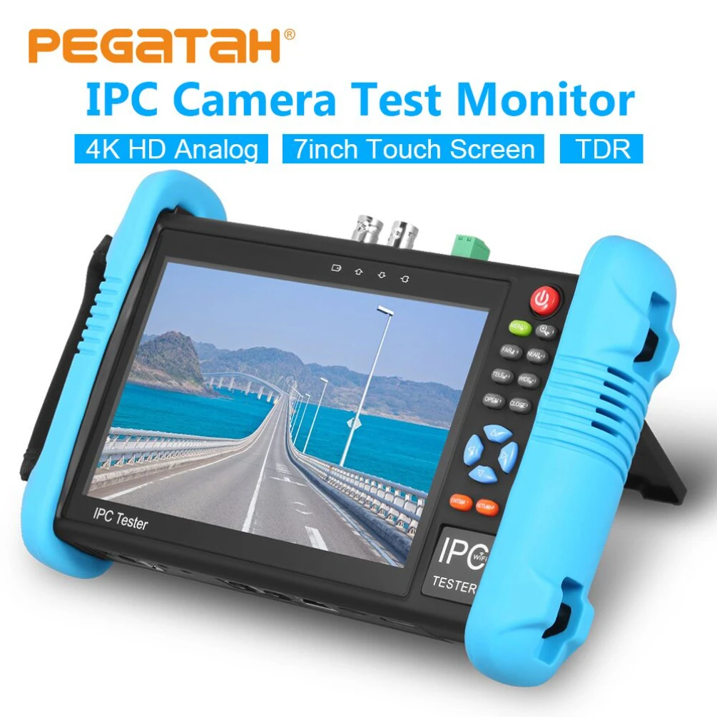 

4K 7 inch H.265 IPC Tester CCTV tester for CCTV Video Camera tester monitor 1920*1200 Built-in wifi TDR cable POE HDMI ONVIF 8GB