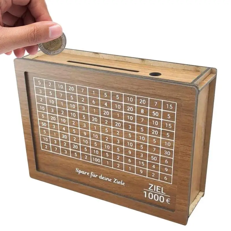 

Wooden Money Box Practical High Capacity Money Saving Box Money Bin Saving Collection For Coins Cash Wedding Gift Home Decor