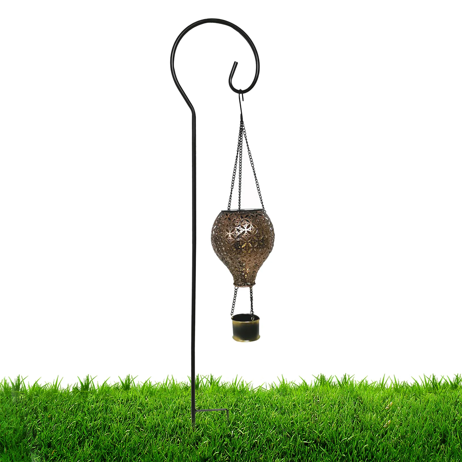 

Hanging Solar Lights Hot Air Balloon Hollow Hanging Lights Solar Lights Outdoor Decorative 33 Inch Stake Solar Hanging Lanterns