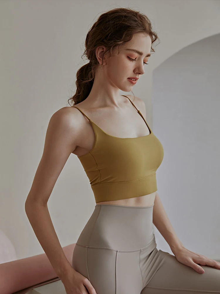 

Hot Sale Fitness Vest Women Shookproof Backless Yoga Bra Gym Trainin Running Sportswear High Elastic Yoga Clothes Summer Tops