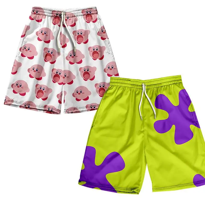 

Kirby Kawaii Shorts Cinnamorroll Men's and Women's Loose Casual Pants Cartoon Summer Lovers Beach Pants Buy One Get One Free