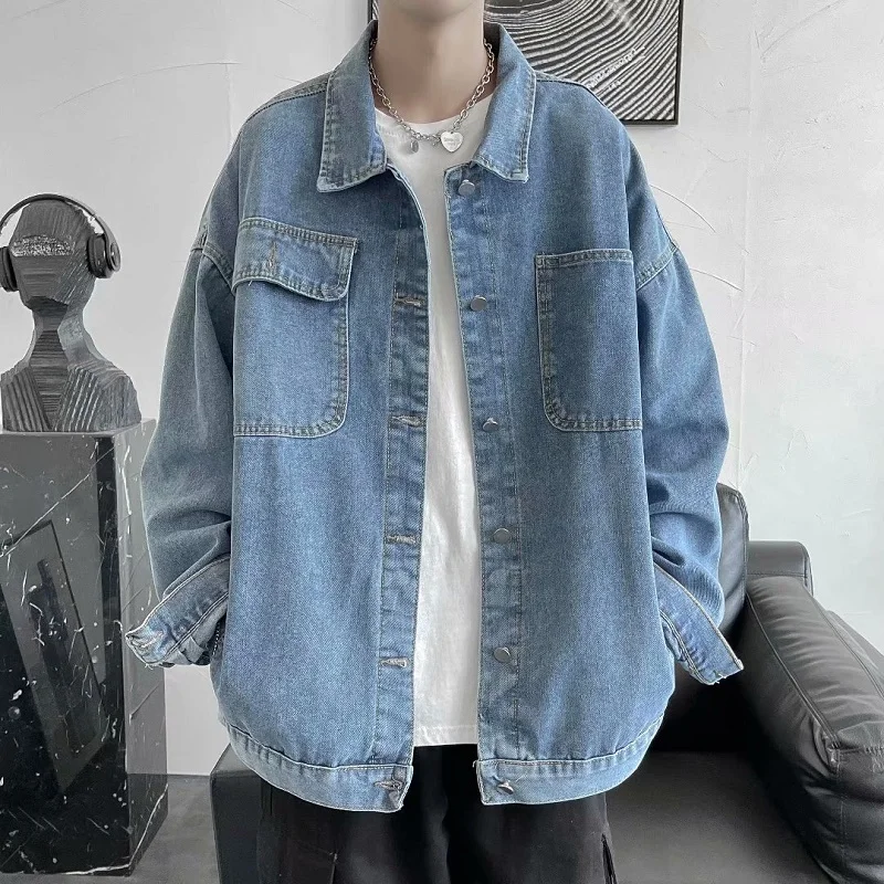 

Top Jacket Versatile Jacket Autumn Loose Vintage And Denim Casual Men's