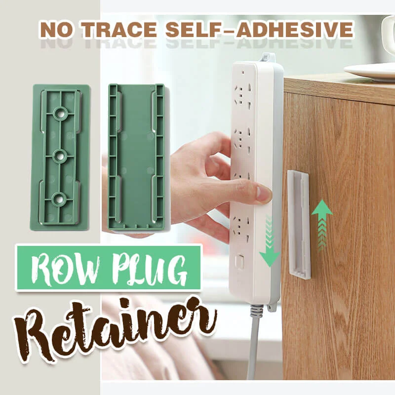 

4PCS No Trace Self-Adhesive Row Plug Retainer Wall-Mounted Sticker Punch-free Plug Fixer Seamless Power Strip Holder