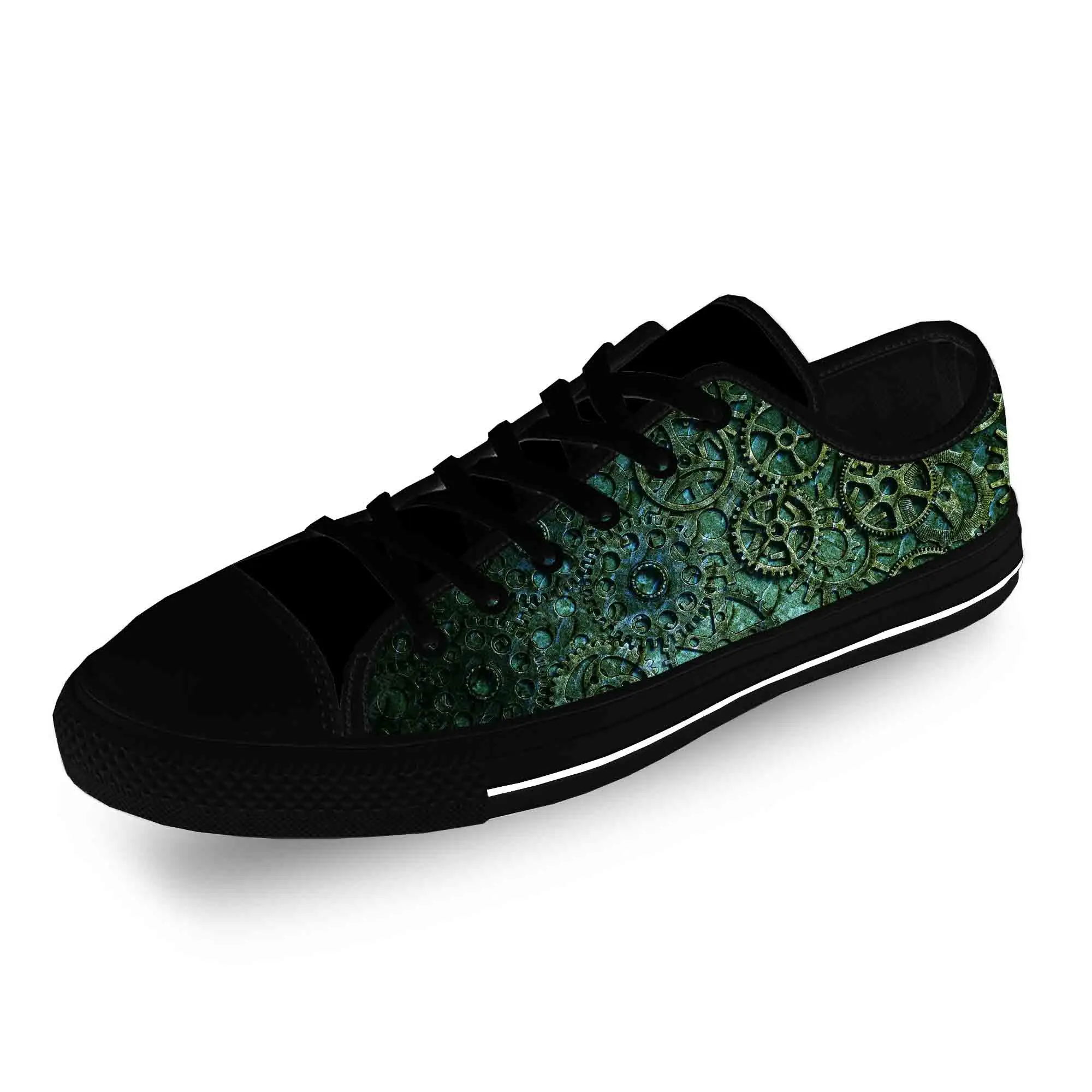 

Gears Texture Low Top Sneakers Mens Womens Teenager Fashion Casual Canvas Running Shoes 3D Printed Breathable Lightweight shoe