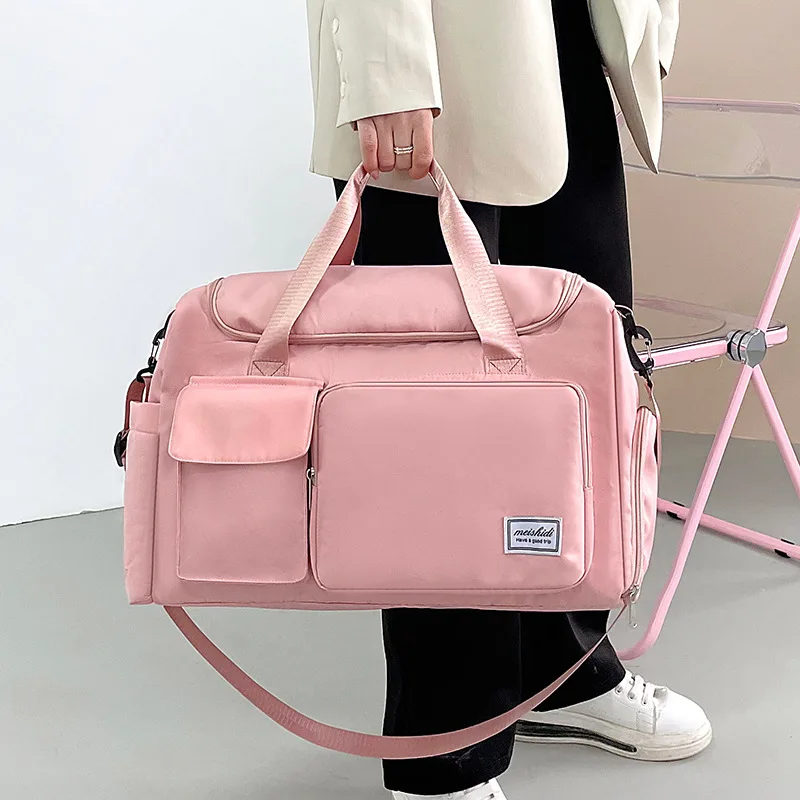 

Cross Border Popular Travel Bag Portable Waterproof Oxford Cloth Women's Travel Luggage Bag Yoga Fitness Bag Shoulder Bag Women