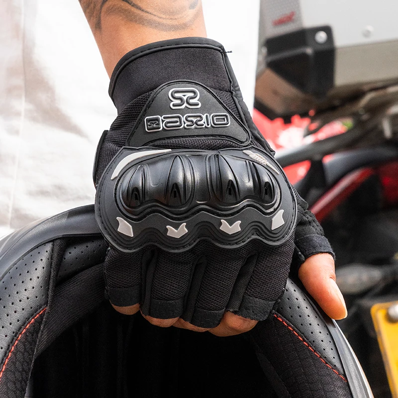 Летние мотоциклетные перчатки с половиной пальца мужские женские спортивные для