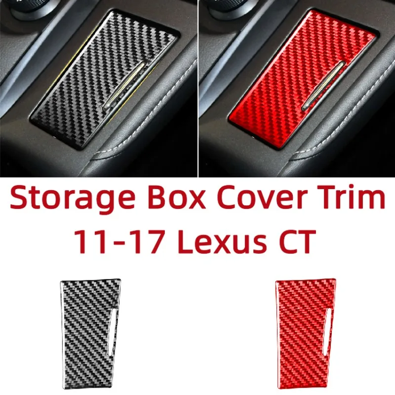 

Carbon Fiber Center Console Storage Box Cover Trim Patch Decoration Car Stickers For 11-17 Lexus CT Interior Accessories