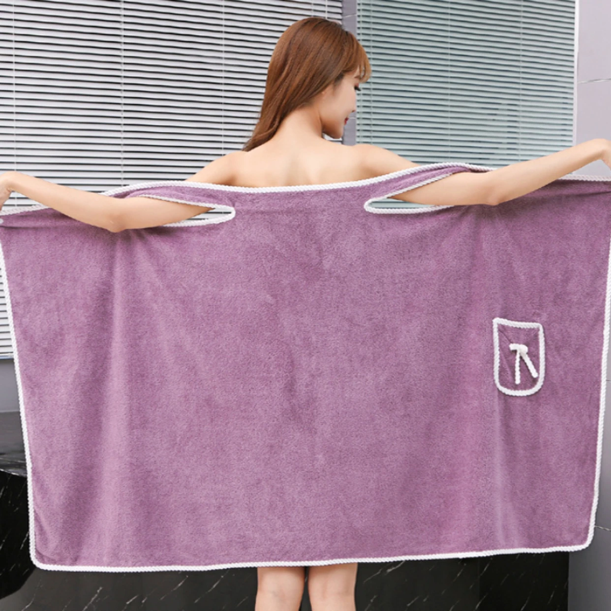 140x80cm Wearable Bath Towels Coral Fleece Women Bath Skirt Absorbent Sling Bath Skirt Shower Bathroom Quick Drying Towel Ladies