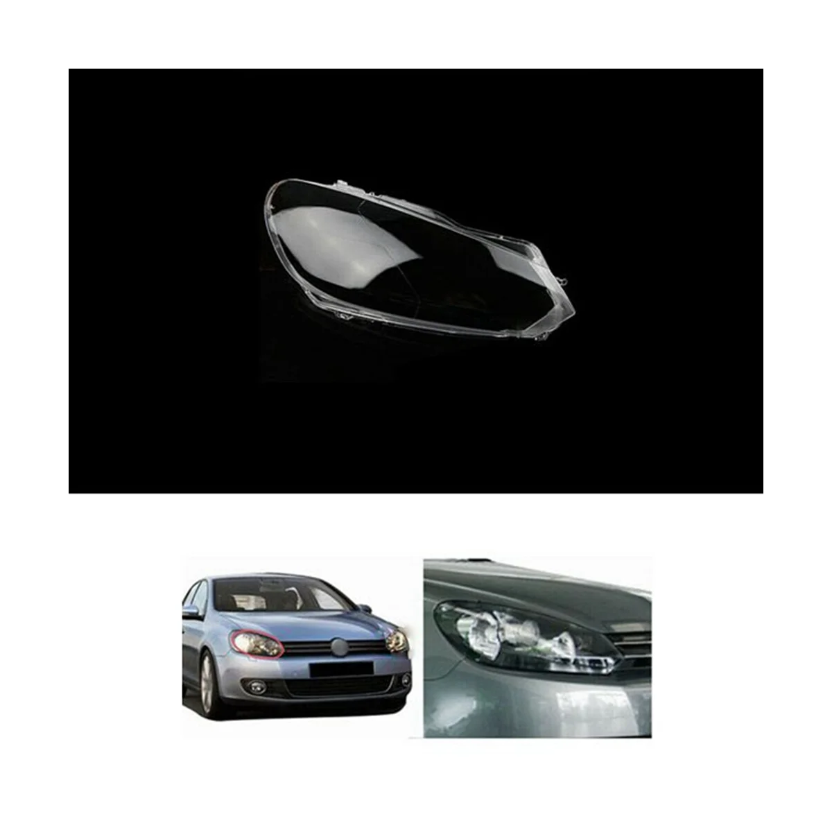 

Автомобильный левый чехол для передней фары, задняя крышка для лампы, прозрачный абажур, чехол для лампы, пылезащитный чехол для VW Golf 6 MK6 2010-2014