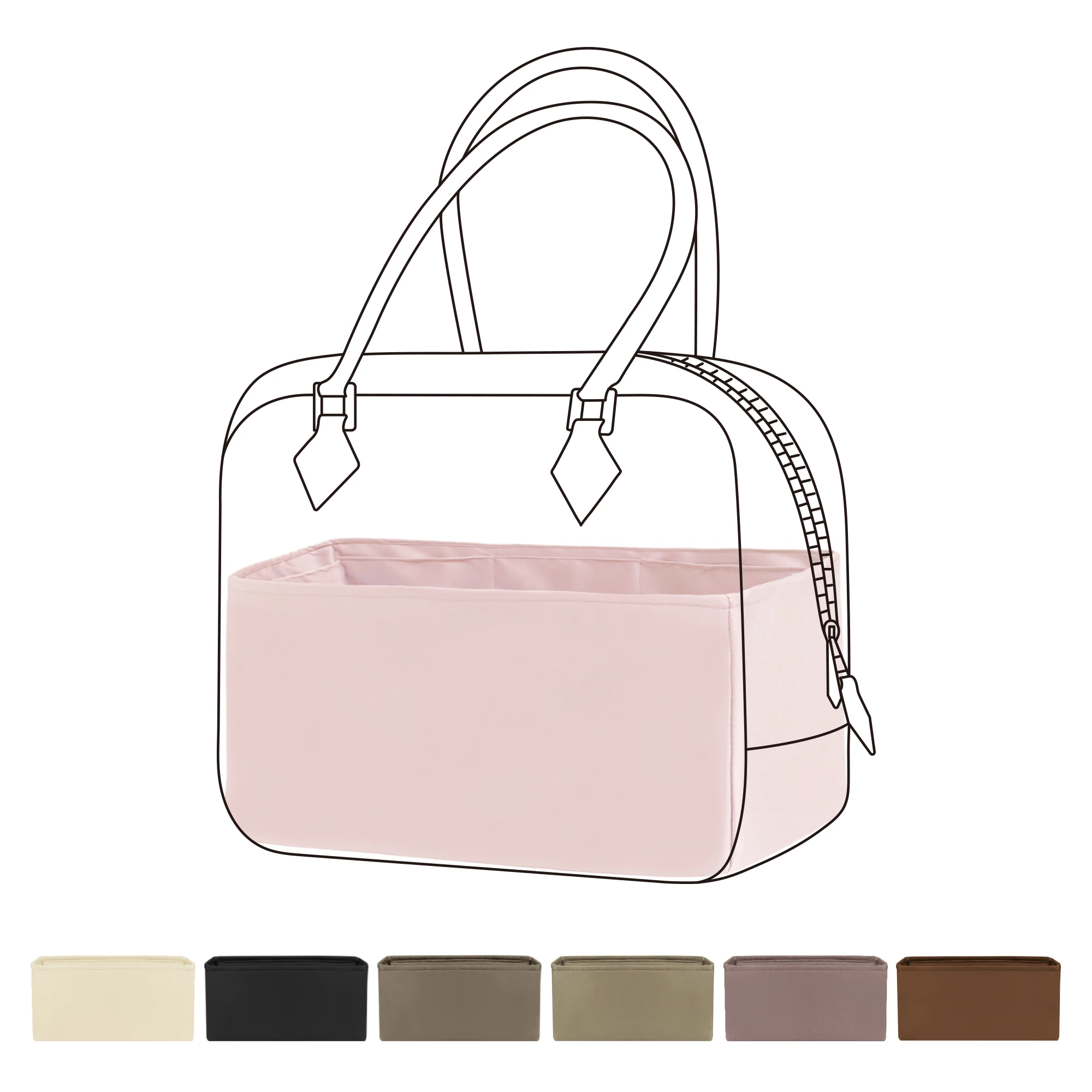 DGAZ Silky Purse Organizer Insert Fits Her-mes plu-me mini Ⅰ /mini Ⅱ Bags, Luxury Handbag & Tote Organizer, Simplicity