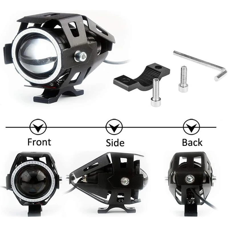 Мотоциклетные фары противотуманные супер яркие ангельские глазки
