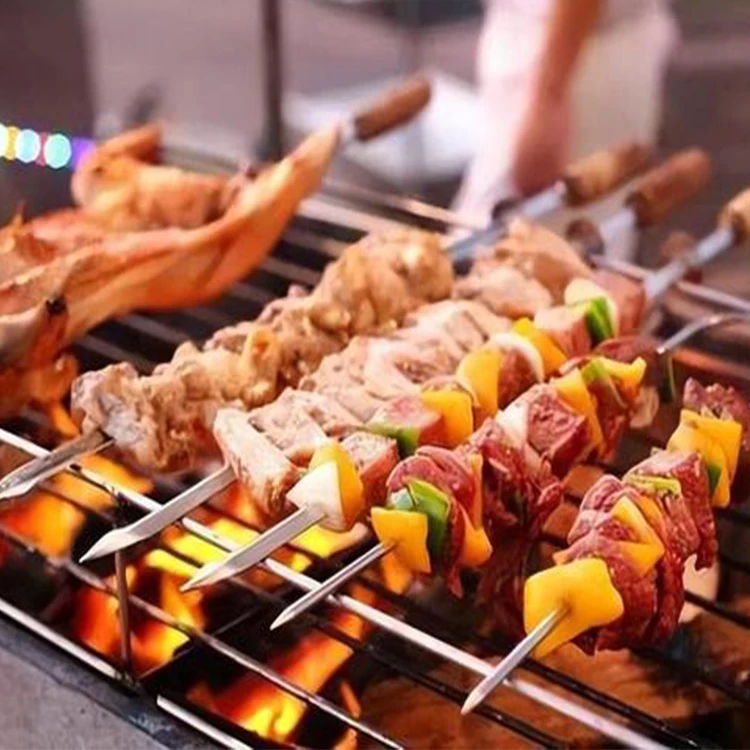 Профессиональный садовый гриль-барбекю угольный уличный вращающийся гриль