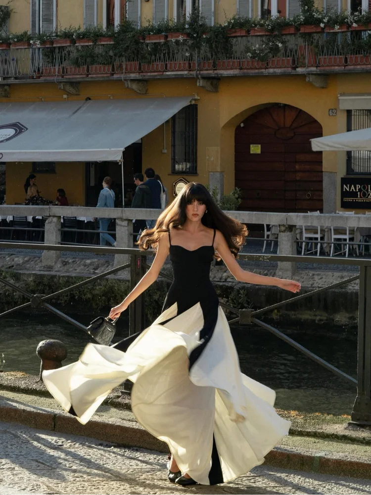 Женское платье-макси в стиле пэчворк