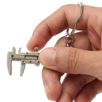 mini car key mini vernier caliper portable 0 40mm keychain measuring gauging tools car turbo key chain ring ruler caliper