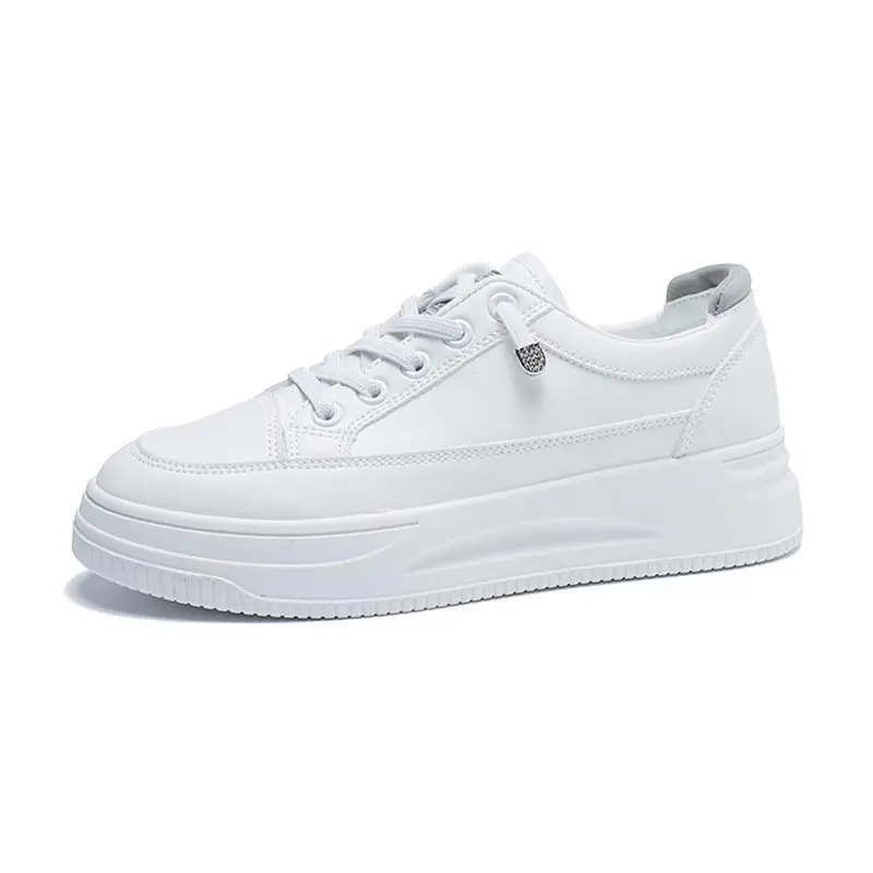 

PU Leather Fall Women's Running Sneakers Women Platform Sport Shoes Luxury Women's Sports Shoes White Vulcanized Shoose GMB-3428