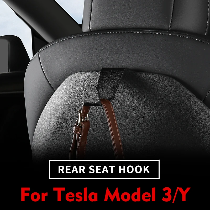 

Vehicle Seat Coat Bag Holder Hooks,Seat Headrest Back Hook,Bag Holder Clothes Hangers Designed For Tesla Model S Model X-Set Of2