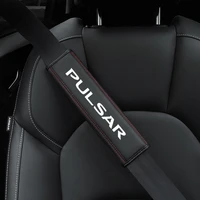 for nissan nismo pulsar 1pc cowhide car interior seat belt protector cover for car auto accessories