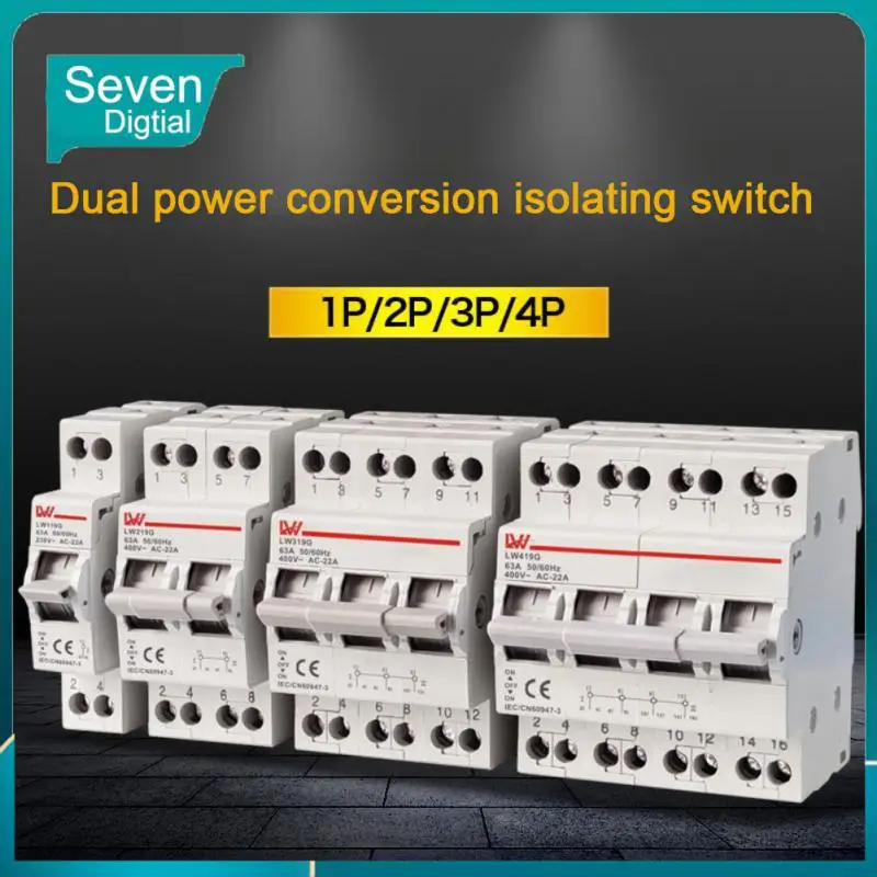 

63a Circuit Breaker Dual Power Conversion 1/2/3/4p Disconnector Switch Rail Mounted Protector New Sf219g High Voltage Switch