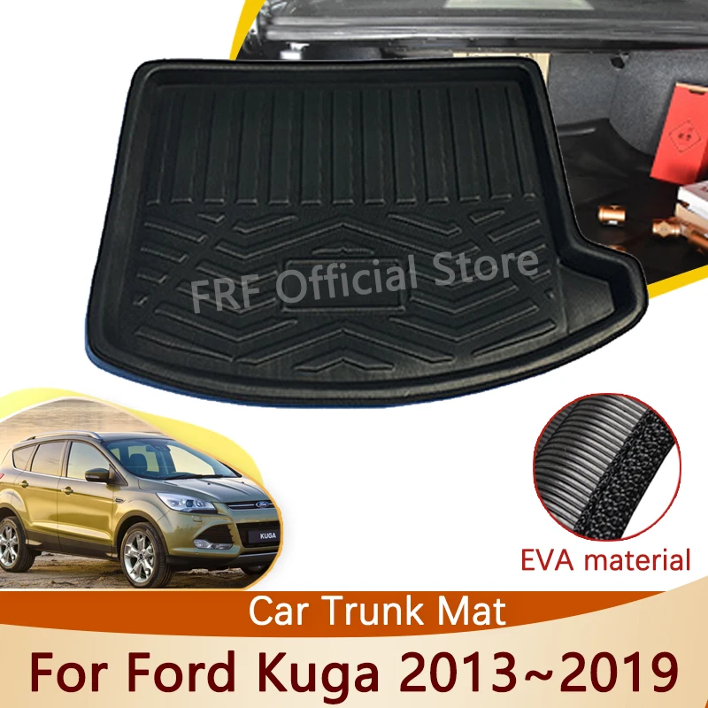 

Автомобильный коврик для Ford Kuga Escape 2 MK2 2013 2014 2015 2016 2017 2018, аксессуары для багажника, напольный поднос, водонепроницаемый