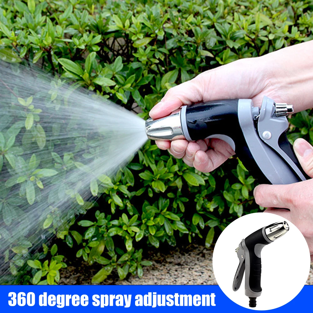 

High Pressure Washer Gun Car Cleaning Tool 3 Patterns Water Spray Gun Electroplated Nozzle Garden Hose Car Wash Tool Household