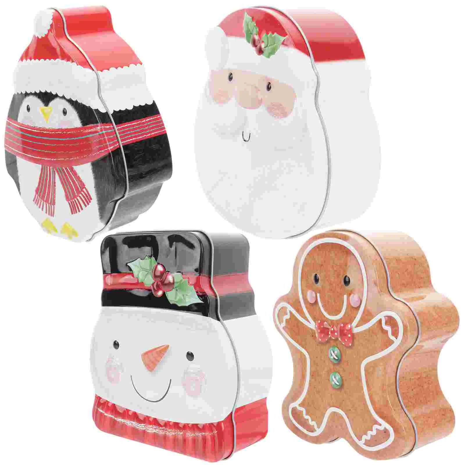 

Christmas Cookie Box Gift Tin Candy Containers Container Emptyboxes Storage Tins Present Tinplate Package Decorative Giving