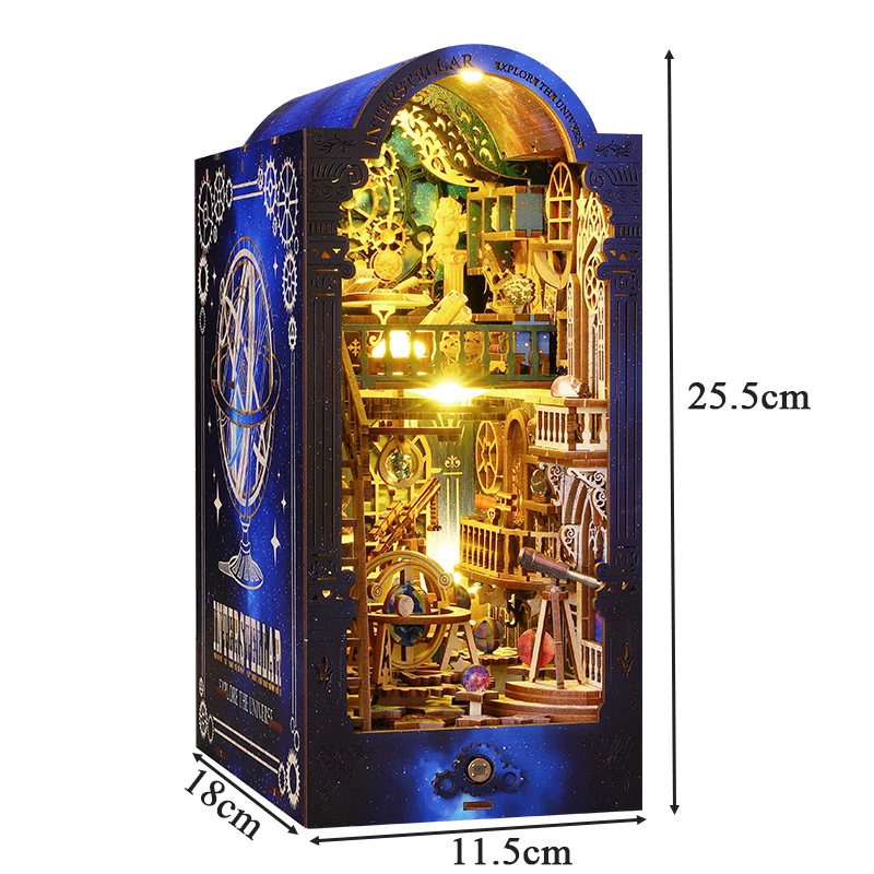 DIY межзвездное исследование книга уголок деревянная миниатюрная модель комплект